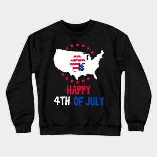 American navy, anchor, wings, map and Flag, paw, 4th of July, happy independence day God Bless America Crewneck Sweatshirt